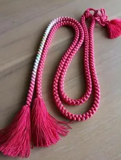 振袖用飾り紐付きピンクの帯締め 26C16