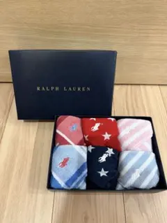 【新品】Ralph Lauren ラルフローレン　タオルハンカチ 6枚セット