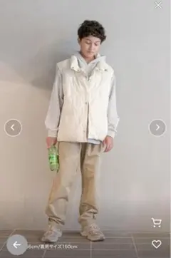 GLOBAL WORK 大人見え中綿ベストダウンベスト AND YUA ANY