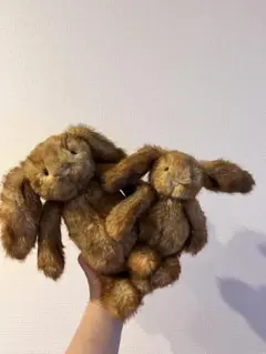 最終値下げ　茶色のウサギぬいぐるみ2体セット