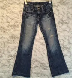 Levi's　ブーツカットデニム　ダメージ　26インチ　OW646-0003