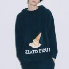 ジェラートピケ オム パーカー プルオーバー ネイビー 8loom NOA