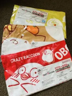 crazy raccoon マフラータオル３点セット