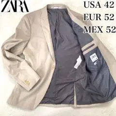 ZARA ✨良品 大きいサイズ✨テーラードジャケット ストライプ カジュアルのサムネイル