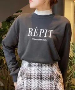oneway REPIT刺繍トレーナー ブラック