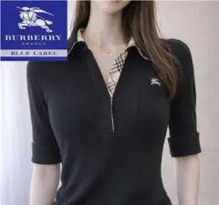 美品 Burberry blue label ニットトップス 五分袖 サイズ38