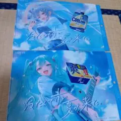 LOTTE 初音ミク オリジナルクリアファイル 2種セットのサムネイル