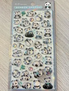 パンダ　ボンボンドロップシール