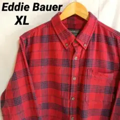 Eddie Bauer【XL】USA 古着 大きめ ネルシャツ オーバーサイズ