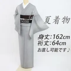 長尺□単衣◇小紋□多色の縞模様□小豆色□紗綾型地模様◇正絹着物 