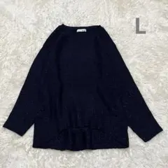 【シューラルー】SHOO-LA-RUE ラメ入りニット ネイビー L