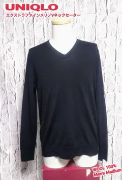 UNIQLO エクストラファインメリノVネックセーター ユニクロ メリノウール