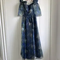 タカダンス。１回着用。モダンドレス(Mサイズ)。フラワープリント タカダンス。1回着用。モダンドレス(Mサイズ)。フラワープリント