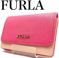 FURLA フルラ 名刺入れ カードケース ピンク バイカラー