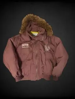 短丈 fur down studs jacket opium elev pink