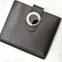 ✨美品✨ブルガリ 二つ折り財布 ロゴクリップ ブラック×レッド バイカラー