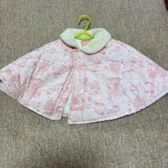 動物柄ピンクポンチョ(~95cm)