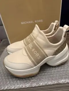 MICHAEL KORS スリッポン　ゴールド　厚底　スニーカー　24.5cm