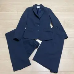 エマジェイムス ３点セット ビジネススーツ パンツスーツ ストライプ柄 紺色9号