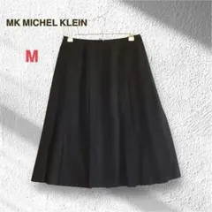 MK ミッシェルクラン 日本製 プリーツスカート M ブラック ウール 上品