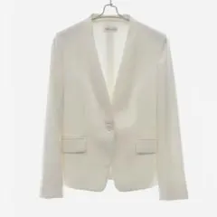 PLST オフホワイト ノーカラージャケット L