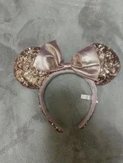 ミッキー耳カチューシャ ゴールド スパンコール