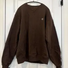 champion 古着 スウェット トレーナー ダークブラウン