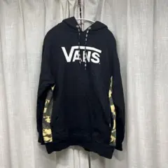 VANS フード付きパーカー ブラック/カモフラージュ　Mサイズ