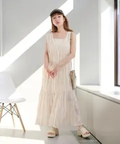 kastane シアージャガードレースノースリワンピースのサムネイル