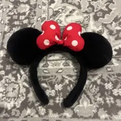ミニーマウス カチューシャ 黒赤白