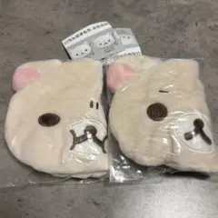 리락쿠마 다양한 키모치 푹신푹신 페이스 파우치 코리락쿠마 ×2