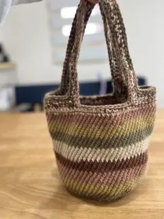 【ハンドメイド】かご編みバッグ
