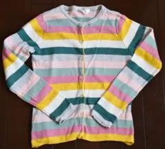 GAP コットンマルチボーダーカーディガン　130cm