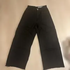 niko and... ブラック ワイドレッグデニム XS