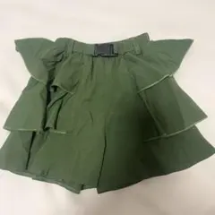 オリーブグリーン フリルショートパンツ