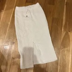 RHC Ron Herman ホワイト　ニットロングスカートとカットソーネイビー