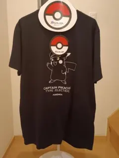 新品 正規品 ポケットモンスター ピカチュウ Tシャツ ブラック Lサイズ