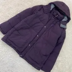 AIGLE ダウンジャケット パープル L フード付き カジュアル 着回し