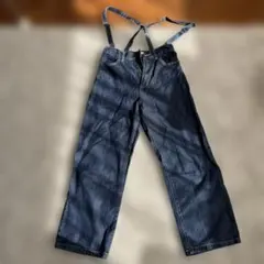 ダークブルー デニム サロペット