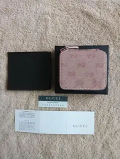 GUCCI GGパターン コインケース ピンク