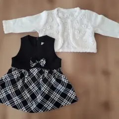 80 フォーマル 入園式 セット カーディガン ワンピース