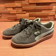 PUMA Palermo スエードスニーカー 24.5cm カーキ