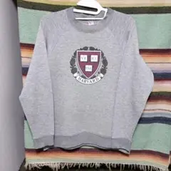 80s　スウェット　USA製　ハーバード　グレー　２トーン　ヴィンテージ