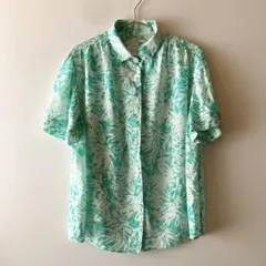 総柄 シルクシャツ euro vintage 80s90sのサムネイル
