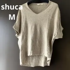 shuca ベージュ Vネックニット M 訳ありのサムネイル