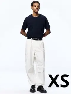 GU スーパーワイドカーゴパンツ XS オフホワイト