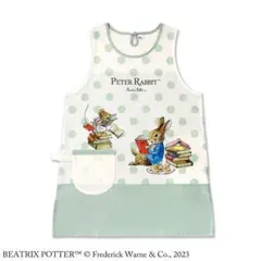 ピーターラビット　エプロン　保育士　スモーキーグリーン