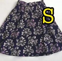 アプワイザーリッシェ 大花ミモレスカート　Sサイズ　花柄　サイズ1