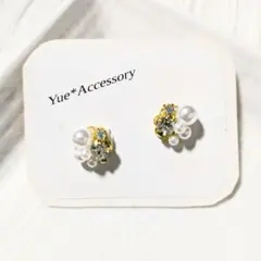 D-81　ハンドメイド☆ビジューピアス／イヤリング