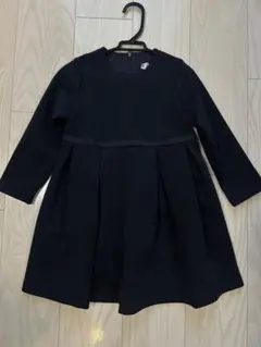 卒園、入学式に！BEBEネイビー フリル付き襟 ワンピース